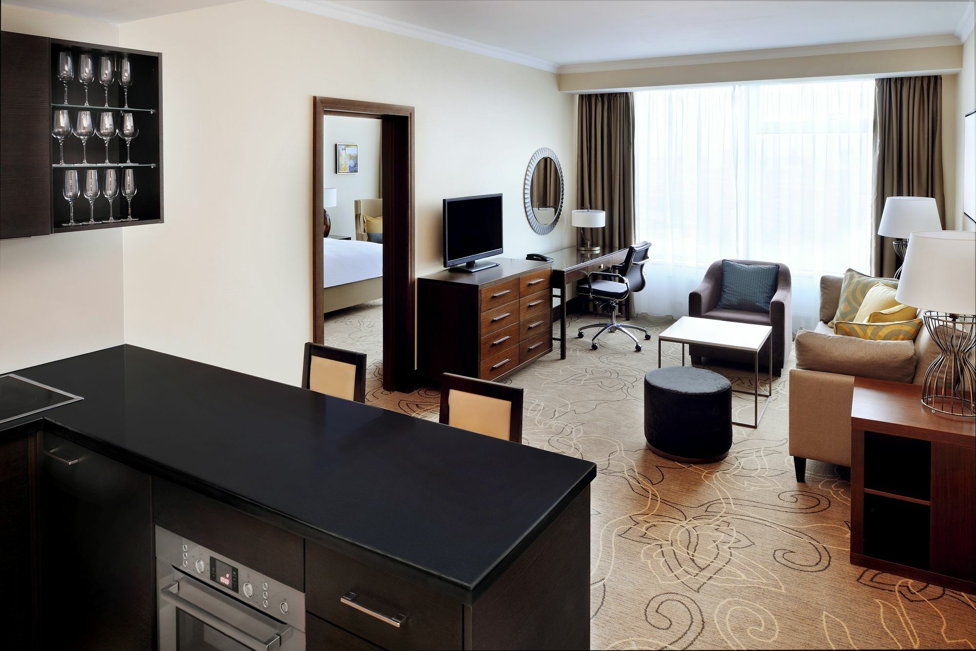 Saad Hotel Astana Extérieur photo A typical Residence Inn suite